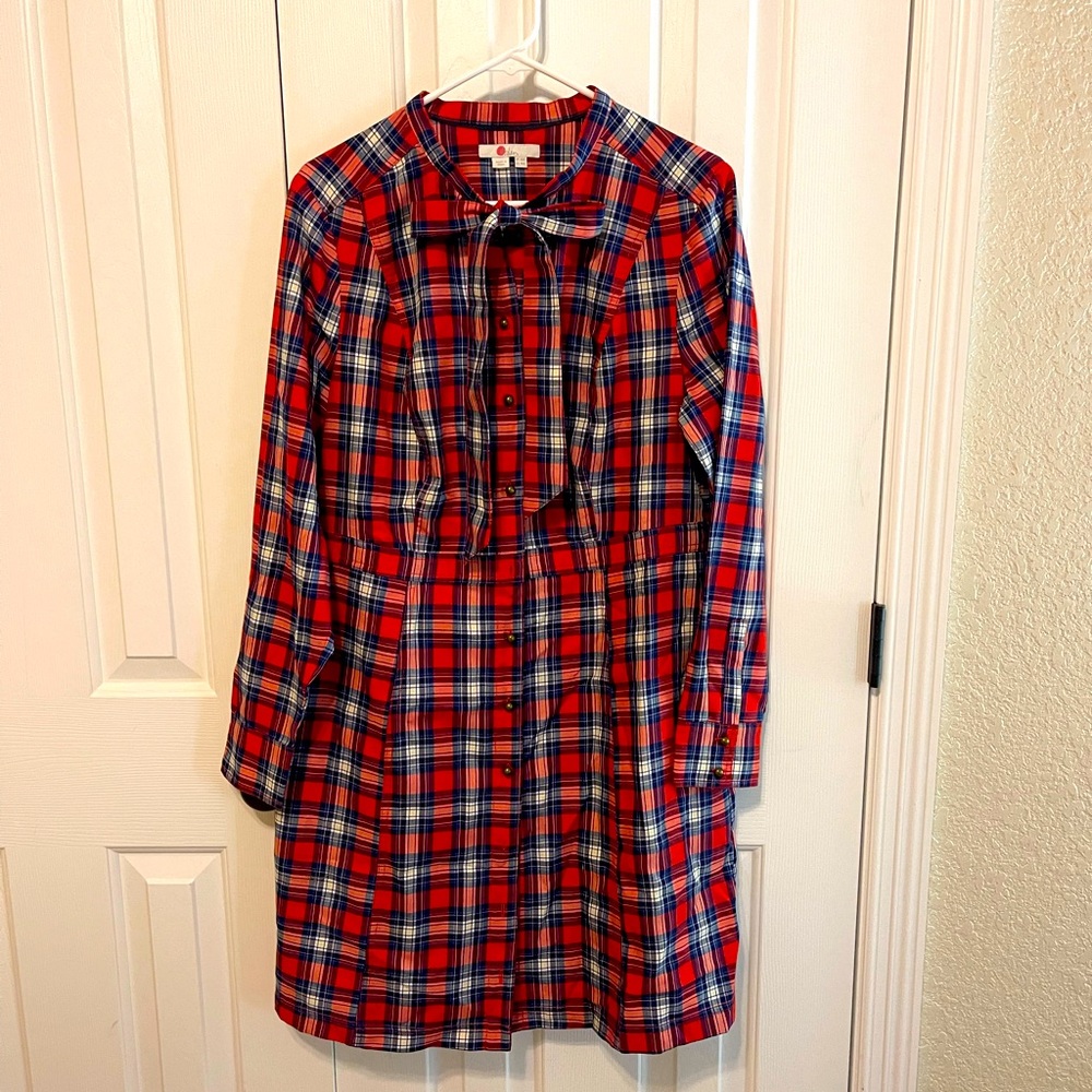 Size 14us Boden Plaid dress.